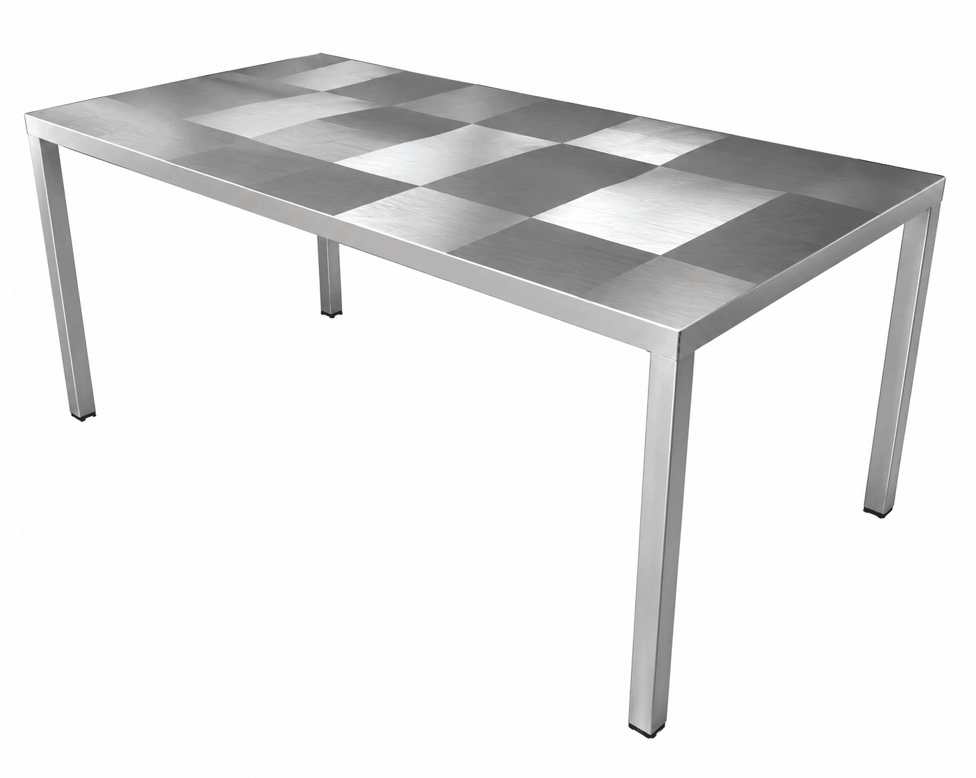 Stainless-steel dining table